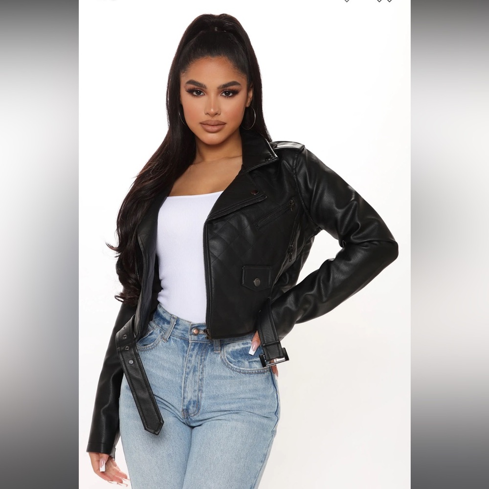 Black Biker Jacket - Picture 1 of 5